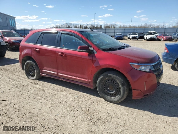 2013 Ford Edge Sport with VIN 2FMDK4AK7DBC51780, listed as a Copart auction lot 53848825 with 215,385 mi miles and Salvage Title. Bid and sale history available at carsss.com. Image 4.