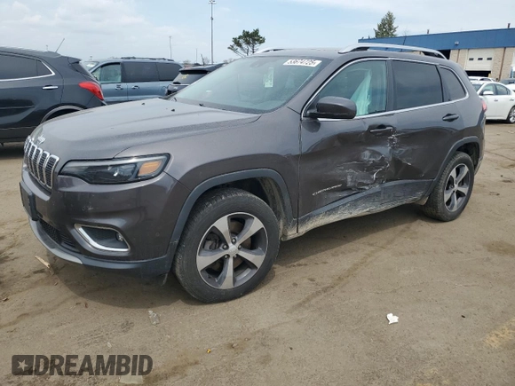 2019 Jeep Cherokee Limited with VIN 1C4PJMDX6KD134940, listed as a Copart auction lot 53674725 with 120,088 mi miles and Salvage title. Bid and sale history available at DreamBid. Image 1.