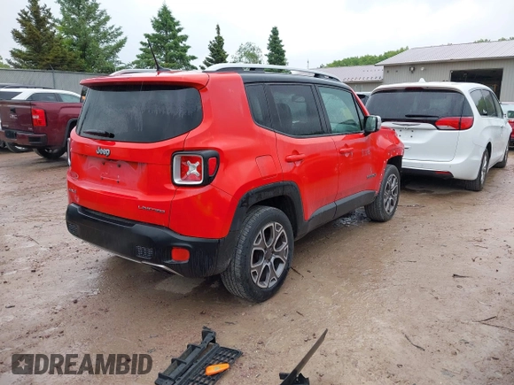 2016 Jeep Renegade Limited with VIN ZACCJBDT2GPD22850, listed as a IAAI auction lot 42338667 with 101,973 mi miles and . Bid and sale history available at DreamBid. Image 4.