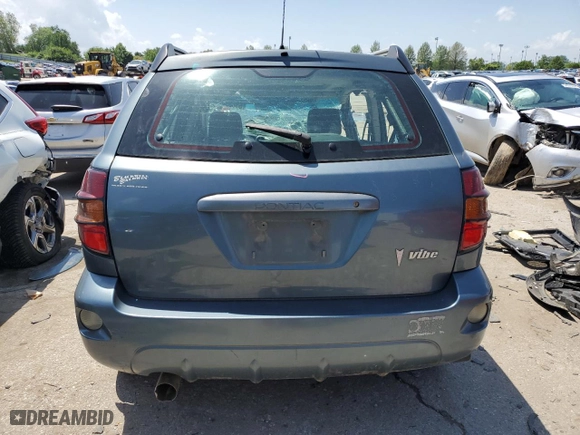 2006 Pontiac Vibe with VIN 5Y2SL65836Z464843, listed as a Copart auction lot 53639384 with 208,205 mi miles and Salvage Title. Bid and sale history available at carsss.com. Image 6.