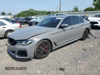 2021 BMW 5 Series 540i xDrive with VIN WBA73BJ04MWX24189, listed as a Copart auction lot 60062205 with 39,881 mi miles and Salvage title. Bid and sale history available at DreamBid. Image 1.
