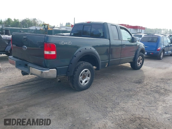 2005 Ford F-150 XLT with VIN 1FTPX14555NA51705, listed as a IAAI auction lot 42098365 with 162,409 mi miles. Bid and sale history available at carsss.com. Image 4.
