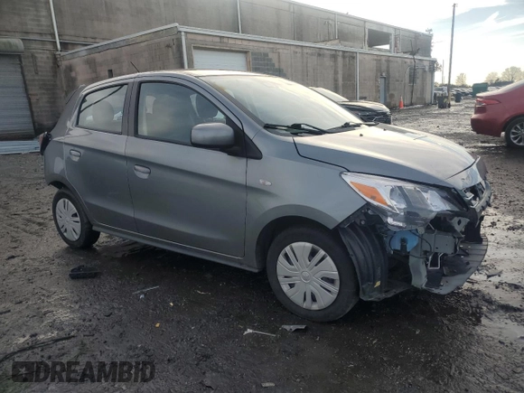 2022 Mitsubishi Mirage ES with VIN ML32AUHJXNH003347, listed as a Copart auction lot 44805205 with 48,546 mi miles and Salvage title. Bid and sale history available at DreamBid. Image 4.