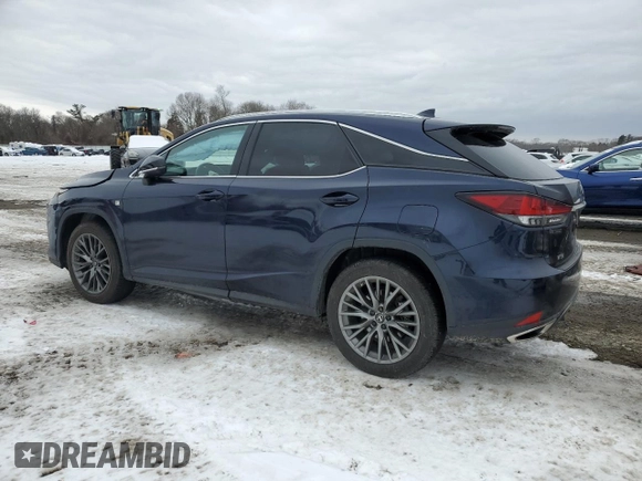 2022 Lexus RX 350 F Sport with VIN 2T2YZMDA5NC355905, listed as a Copart auction lot 44953705 with 25,938 mi miles and Salvage title. Bid and sale history available at DreamBid. Image 2.