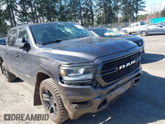 2019 Ram 1500 Big Horn/Lone Star with VIN 1C6SRFFTXKN681543, listed as a IAAI auction lot 41892943 with 86,105 mi miles. Bid and sale history available at carsss.com. Image 18.