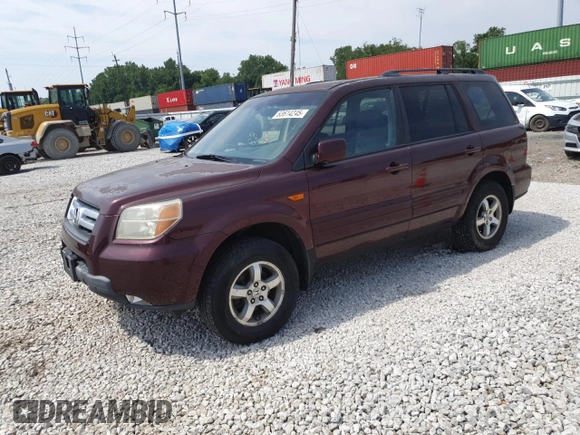 2008 Honda Pilot EX-L with VIN 5FNYF18568B048249, listed as a Copart auction lot 63614245 with 195,503 mi miles and Salvage title. Bid and sale history available at DreamBid. Image 1.