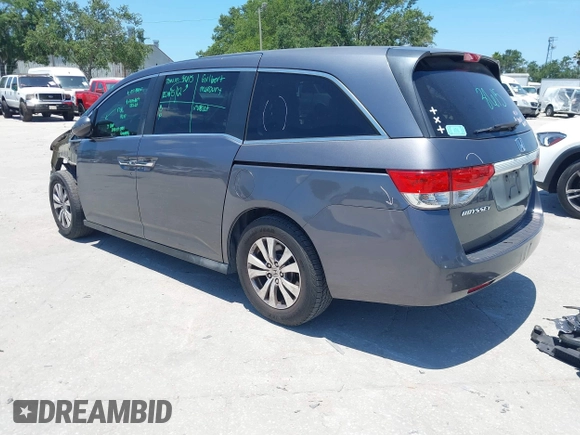 2014 Honda Odyssey EX-L z VIN 5FNRL5H69EB095297, wystawiony jako IAAI lot #42299438 z przebiegiem 126 841 mil mil oraz . Historia ofert i sprzedaży dostępna na DreamBid. Obrazek 3.
