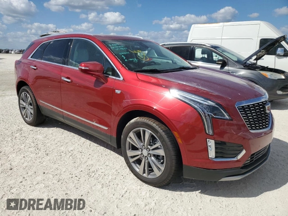 2024 Cadillac XT5 FWD Premium Luxury with VIN 1GYKNCRS3RZ737955, listed as a Copart auction lot 77241674 with 0 mi miles and Salvage Title. Bid and sale history available at carsss.com. Image 4.