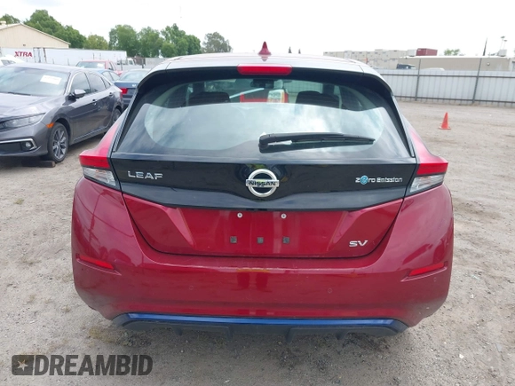 2022 Nissan LEAF SV with VIN 1N4AZ1CV8NC563090, listed as a IAAI auction lot 42086289 with 24,215 mi miles and . Bid and sale history available at DreamBid. Image 17.
