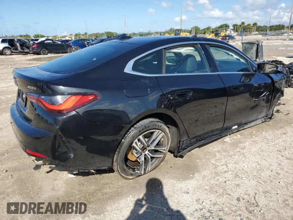 2024 BMW 4 Series 430i with VIN WBA63AV00RFS90506, listed as a Copart auction lot 77158134 with Not Provided miles and Non Repairable. Bid and sale history available at carsss.com. Image 3.