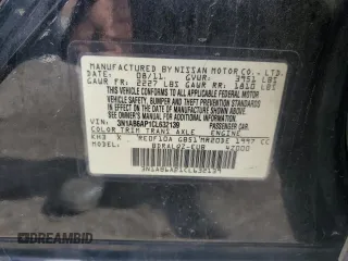 2012 Nissan Sentra S with VIN 3N1AB6AP1CL632139, listed as a Copart auction lot 47502305 with 112,366 mi miles and Clean Title. Bid and sale history available at DreamBid. Image 12.