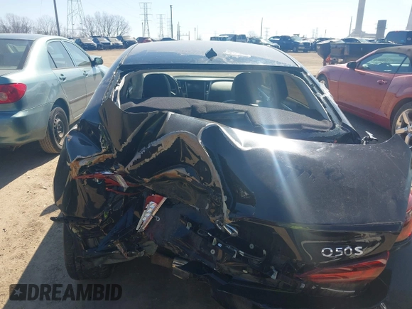 2019 Infiniti Q50 3.0t LUXE with VIN JN1EV7AR6KM591124, listed as a IAAI auction lot 41683686 with 66,529 mi miles. Bid and sale history available at carsss.com. Image 16.