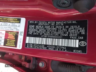 2017 Toyota Camry XLE z VIN 4T1BF1FKXHU644451, wystawiony jako IAAI lot #41187108 z przebiegiem 75 501 mil mil oraz . Historia ofert i sprzedaży dostępna na DreamBid. Obrazek 9.