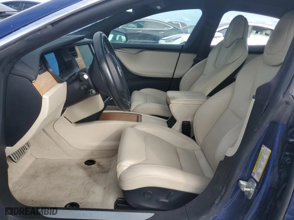 2019 Tesla Model S 100D with VIN 5YJSA1E41KF332086, listed as a Copart auction lot 74513814 with 0 miles and Salvage Title. Bid and sale history available at carsss.com. Image 7.