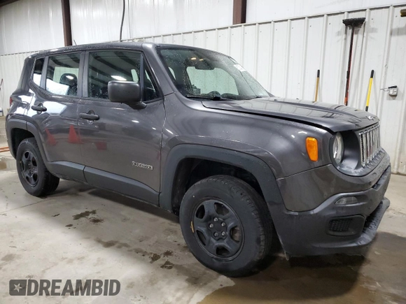 2017 Jeep Renegade Sport with VIN ZACCJBAB4HPG13928, listed as a Copart auction lot 51054245 with 93,159 mi miles and Salvage title. Bid and sale history available at DreamBid. Image 4.