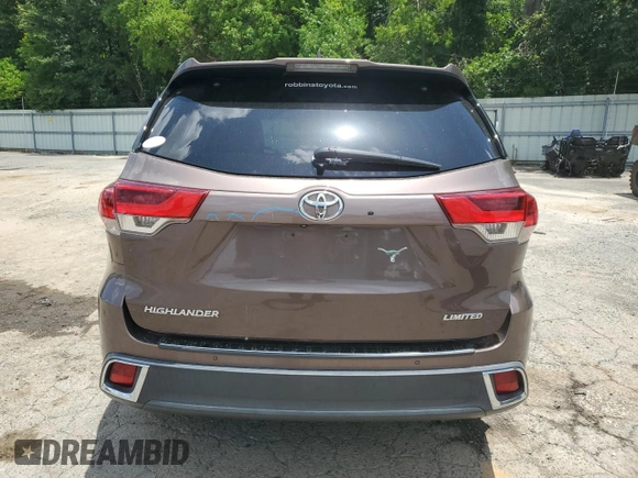 2018 Toyota Highlander Limited with VIN 5TDYZRFH6JS270973, listed as a Copart auction lot 61853575 with 93,510 mi miles and Salvage title. Bid and sale history available at DreamBid. Image 6.