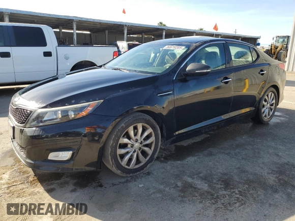 2015 Kia Optima LX with VIN 5XXGM4A75FG352858, listed as a Copart auction lot 50619205 with 166,145 mi miles and Salvage Title. Bid and sale history available at carsss.com. Image 1.