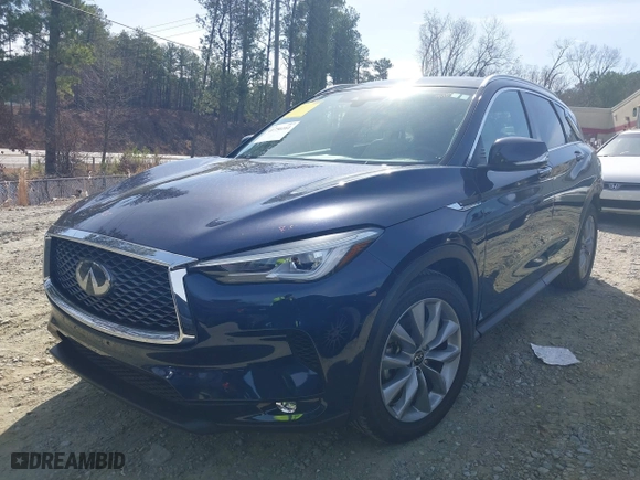 2020 Infiniti QX50 ESSENTIAL with VIN 3PCAJ5M19LF101934, listed as a IAAI auction lot 41756161 with 48,682 mi miles. Bid and sale history available at carsss.com. Image 2.