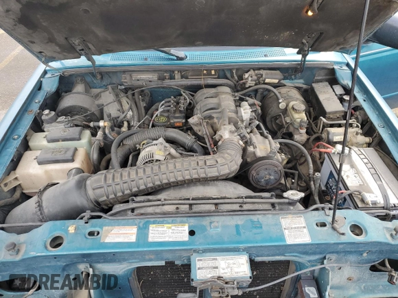 1995 Ford Ranger XLT with VIN 1FTDR15X0SPA35845, listed as a Copart auction lot 81983874 with 214,785 mi miles and Salvage Title. Bid and sale history available at DreamBid. Image 11.