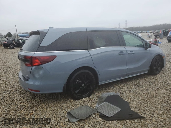 2023 Honda Odyssey Sport with VIN 5FNRL6H77PB011365, listed as a Copart auction lot 44546225 with 48,458 mi miles and Salvage Title. Bid and sale history available at carsss.com. Image 3.