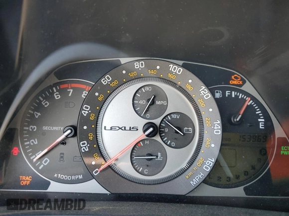 2005 Lexus IS 300 Sport with VIN JTHBD192650099405, listed as a Copart auction lot 52953575 with 153,969 mi miles and Salvage Title. Bid and sale history available at carsss.com. Image 9.