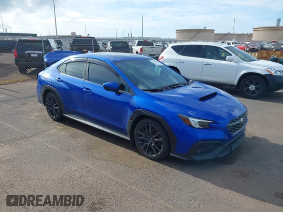 2022 Subaru WRX Premium with VIN JF1VBAF66N9022448, listed as a IAAI auction lot 42043788 with 38,018 mi miles and . Bid and sale history available at DreamBid. Image 1.