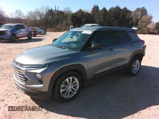 2025 Chevrolet TrailBlazer LS with VIN KL79MMSP4SB020155, listed as a Copart auction lot 44446145 with 3,432 mi miles and Salvage Title. Bid and sale history available at DreamBid. Image 1.