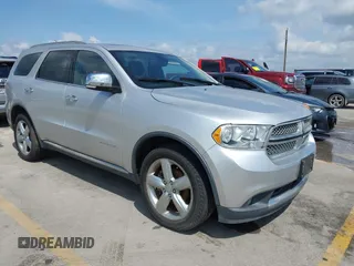 2013 Dodge Durango Citadel with VIN 1C4RDHEG0DC571833, listed as a IAAI auction lot 42736033 with 110,808 mi miles and . Bid and sale history available at DreamBid. Image 1.