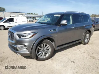 2019 Infiniti QX80 Luxe with VIN JN8AZ2NE9K9226003, listed as a Copart auction lot 78371994 with 82,739 mi miles and Salvage title. Bid and sale history available at DreamBid. Image 1.