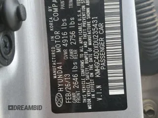 2013 Hyundai Genesis 3.8L with VIN KMHGC4DDXDU235431, listed as a Copart auction lot 72545984 with 102,739 mi miles and Salvage Title. Bid and sale history available at carsss.com. Image 12.