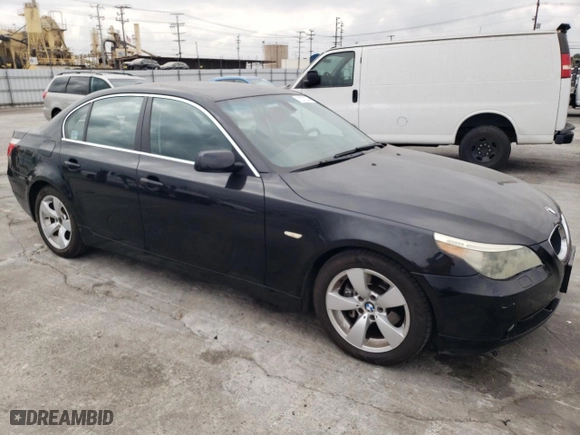2005 BMW 5 Series 525i with VIN WBANA535X5B858088, listed as a Copart auction lot 72276784 with 105,027 mi miles and Salvage Title. Bid and sale history available at carsss.com. Image 4.