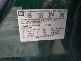 2015 Chevrolet Silverado 1500 High Country with VIN 3GCUKTEJ7FG493940, listed as a Copart auction lot 82347324 with 0 mi miles and Salvage Title. Bid and sale history available at carsss.com. Image 13.