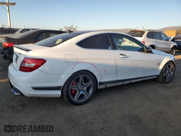 2015 Mercedes-Benz C-Class C 63 AMG with VIN WDDGJ7HB2FG367790, listed as a Copart auction lot 42777815 with 89,816 mi miles and Salvage Title. Bid and sale history available at carsss.com. Image 3.