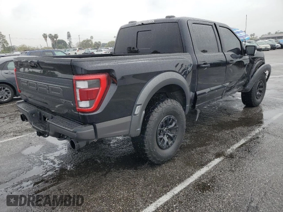 2023 Ford F-150 Raptor with VIN 1FTFW1RG6PFA01658, listed as a Copart auction lot 47601275 with 40,440 mi miles and Salvage Title. Bid and sale history available at DreamBid. Image 3.