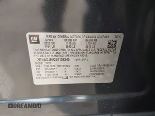 2018 Chevrolet Equinox LT with VIN 2GNAXJEV2J6138245, listed as a IAAI auction lot 42054621 with Not Provided miles and . Bid and sale history available at carsss.com. Image 9.