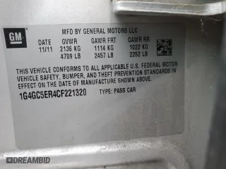 2012 Buick LaCrosse Leather with VIN 1G4GC5ER4CF221320, listed as a Copart auction lot 44676065 with 237,628 mi miles and Clean Title. Bid and sale history available at carsss.com. Image 13.