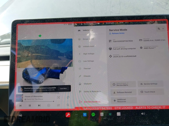 2023 Tesla Model Y Long Range with VIN 7SAYGDEE6PF847890, listed as a IAAI auction lot 41635687 with 32,846 mi miles and . Bid and sale history available at DreamBid. Image 7.