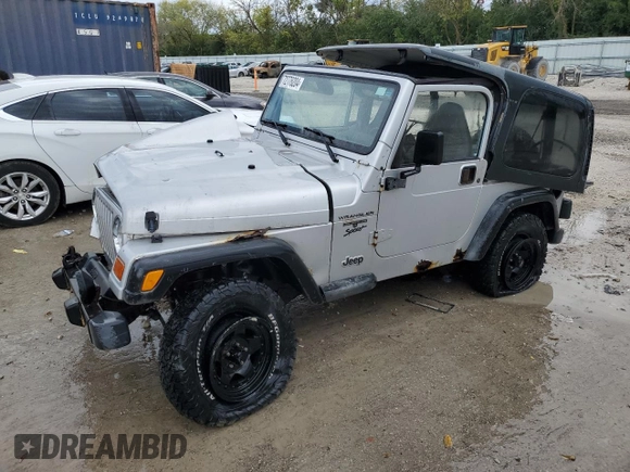 2002 Jeep Wrangler Sport with VIN 1J4FA49S32P733909, listed as a Copart auction lot 72776204 with 157,508 mi miles and Non Repairable. Bid and sale history available at carsss.com. Image 1.