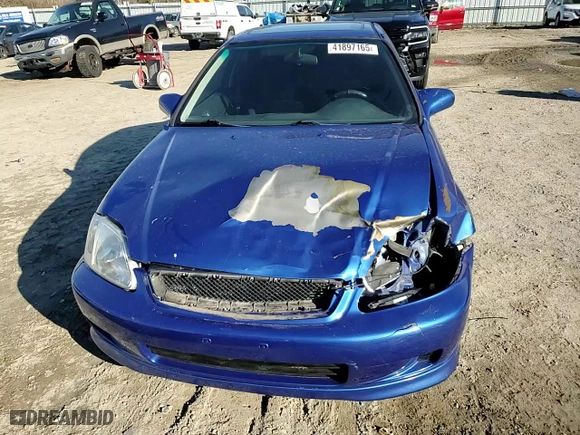 2000 Honda Civic Si with VIN 1HGEM1159YL048263, listed as a Copart auction lot 41897165 with 161,608 mi miles and Salvage Title. Bid and sale history available at carsss.com. Image 11.