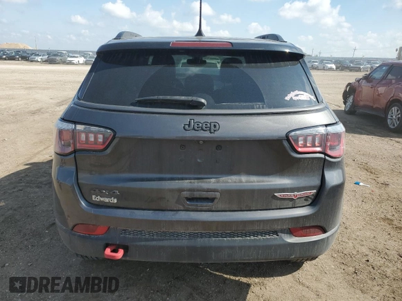 2018 Jeep Compass Trailhawk with VIN 3C4NJDDB0JT458339, listed as a Copart auction lot 58834155 with 103,811 mi miles and Salvage title. Bid and sale history available at DreamBid. Image 6.