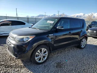 2014 Kia Soul + with VIN KNDJP3A50E7018427, listed as a Copart auction lot 42261125 with 124,816 mi miles and Salvage Title. Bid and sale history available at carsss.com. Image 1.