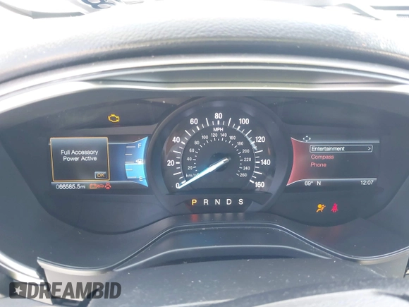 2019 Ford Fusion SE with VIN 3FA6P0HD6KR177660, listed as a IAAI auction lot 42164831 with 66,585 mi miles and . Bid and sale history available at DreamBid. Image 7.
