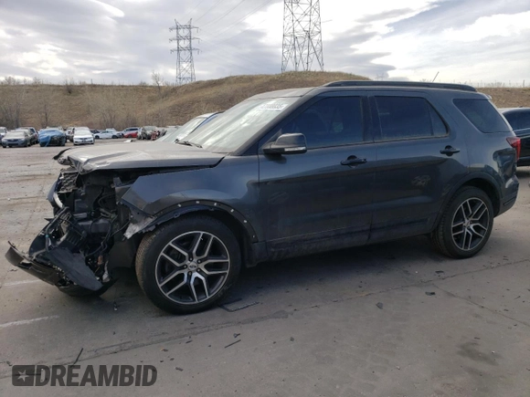 2018 Ford Explorer Sport with VIN 1FM5K8GT6JGA74154, listed as a Copart auction lot 47808035 with 61,974 mi miles and Salvage Title. Bid and sale history available at DreamBid. Image 1.