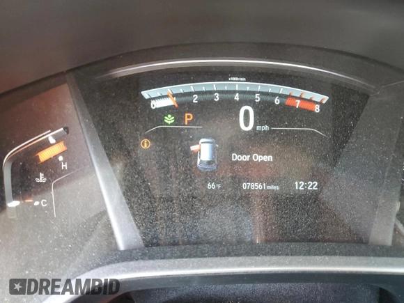 2018 Honda CR-V EX with VIN 2HKRW2H56JH640591, listed as a Copart auction lot 48599405 with 78,561 mi miles and Salvage Title. Bid and sale history available at DreamBid. Image 9.