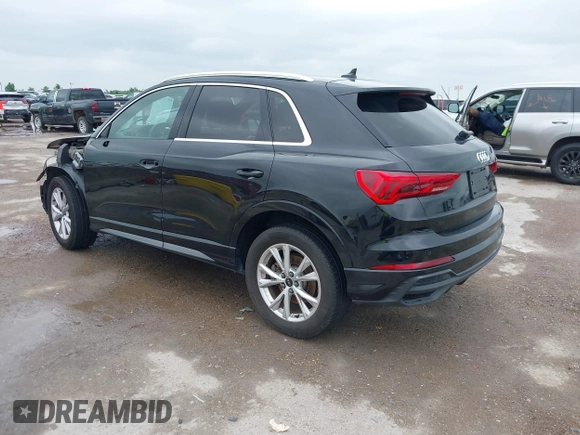2023 Audi Q3 S line Premium with VIN WA1DECF37P1037177, listed as a IAAI auction lot 42124532 with 45,953 mi miles and . Bid and sale history available at DreamBid. Image 3.