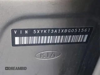 2011 Kia Sorento LX with VIN 5XYKT3A1XBG051561, listed as a IAAI auction lot 41749152 with 244,793 mi miles. Bid and sale history available at carsss.com. Image 9.