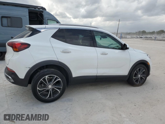 2021 Buick Encore GX Essence with VIN KL4MMFSL1MB144354, listed as a Copart auction lot 48575195 with 90,974 mi miles and Salvage title. Bid and sale history available at DreamBid. Image 3.