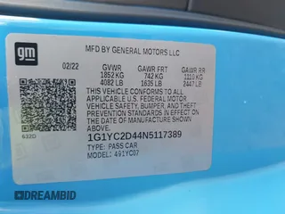 2022 Chevrolet Corvette 3LT with VIN 1G1YC2D44N5117389, listed as a IAAI auction lot 41511815 with 11,915 mi miles. Bid and sale history available at carsss.com. Image 9.