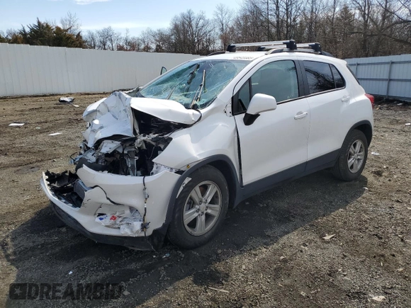 2021 Chevrolet Trax LT with VIN KL7CJPSB9MB326050, listed as a Copart auction lot 49545985 with 0 mi miles and Salvage Title. Bid and sale history available at carsss.com. Image 1.