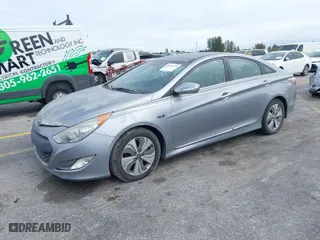 2015 Hyundai Sonata Hybrid Limited with VIN KMHEC4A4XFA119808, listed as a IAAI auction lot 41600740 with 52,458 mi miles. Bid and sale history available at carsss.com. Image 2.